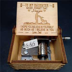 Mini <span class=keywords><strong>caja</strong></span> de música con manivela de madera en stock de fábrica <span class=keywords><strong>para</strong></span> regalo de cumpleaños - Product Image 2