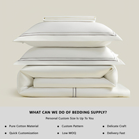 Ensemble de literie personnalisé 100% coton égyptien, housse de couette, drap, taie d'oreiller, fabricant de marques privées