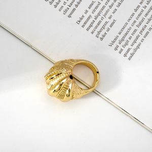 Bague en cuivre de haute qualité de forme géométrique africaine pour femmes, grande bague de mariée - Product Image 4