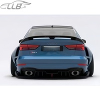Aileron en fibre de carbone pour Audi A3/S3/RS3 2014-2020 - Design creux en 3 parties, sans perçage