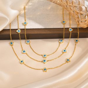 Chaîne de clavicule œil <span class=keywords><strong>du</strong></span> <span class=keywords><strong>diable</strong></span> et <span class=keywords><strong>pentagramme</strong></span> d'amour pour l'été à la plage - Product Image 2