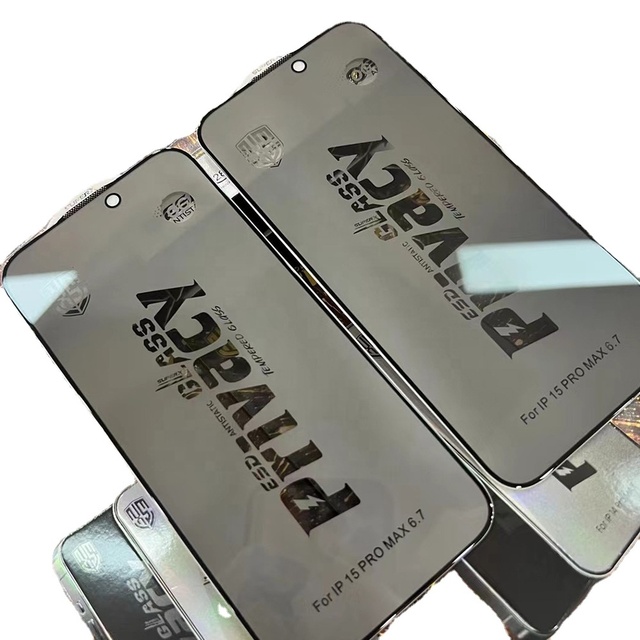 High Quality ESD OG Privacy Anti-Static High Al Tempered Glass Screen Protector for iPhone 16 15 Pro Max 11 XR XS Mobile Phones