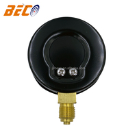 -1Bar/-760mmHg Dual Scale Negative Pressure Vacuum Pressure Gauges for Medical Equipment 2.5inch Face Black Steel Case