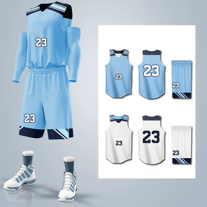 Conjunto de Uniforme de Baloncesto Reversible Personalizado de Último Diseño con Impresión por Sublimación, Tejido de Poliéster Transpirable de Secado Rápido - Product Image 2