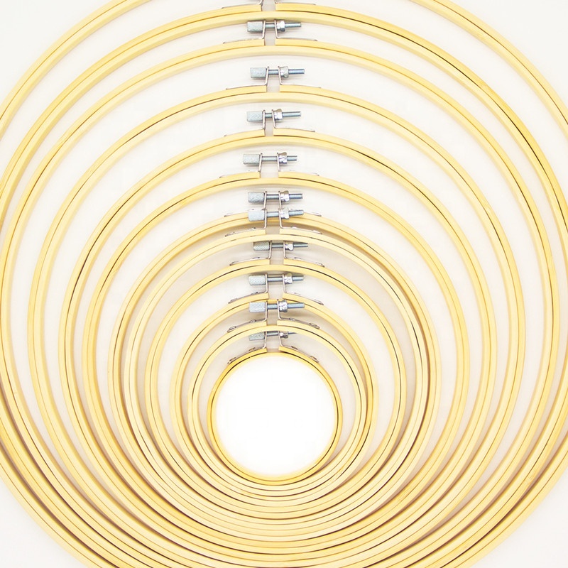 Оптовая продажа Качество Бамбуковая Вышивка Обручи комплект на заказ посылка для DIY новых начинающих