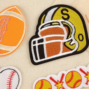 Patchs brodés 3D à motif flamme transfrontalier pour vêtements et sacs de football, rugby, baseball – Stock disponible - Product Image 2