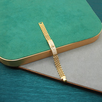 Bracelet en laiton Minone Niche-design, sensation premium, luxe abordable, plaqué or 18 carats, chaîne de diamants, minimaliste, vintage