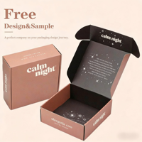 Boîte d'emballage écologique pour les soins de la peau et de beauté avec logo personnalisé Matériaux recyclés Enveloppe en papier ondulé pour la livraison de cadeaux