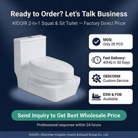 Toilette à la turque moderne antidérapante et anti-odeur, à usage double, sans perçage, pour salle de bain