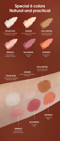 Palette de maquillage pour le visage IMAGIC en gros, 6 couleurs, blush, illuminateur, contour, multi-usages pour la beauté du visage