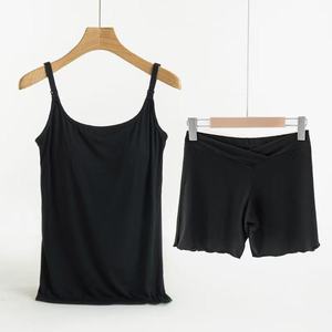 Soutien-gorge fixe ouvert sur le devant, ensemble de deux pièces pour femmes enceintes, <span class=keywords><strong>d</strong></span>ébardeur et short <span class=keywords><strong>d</strong></span>'<span class=keywords><strong>allaitement</strong></span> - Product Image 5