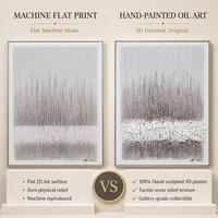 Peinture sur toile abstraite moderne encadrée en tissu blanc, technique mixte, décoration murale pour la maison