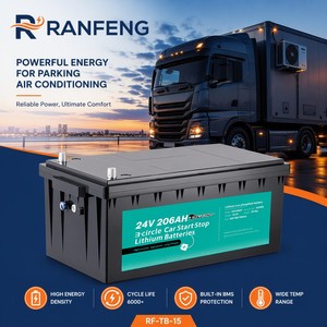 Batterie LiFePO4 25,6V 140Ah 3,58kWh pour climatiseur de stationnement de camion, puissance de démarrage, cycle profond, IP67, 4000 cycles - Product Image 1