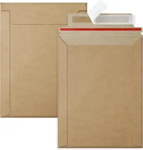 Custom A5 Hard Board Backed Envelopes Do Not Bend Rigid Hard Mailer Shipping Envelope Cardboard