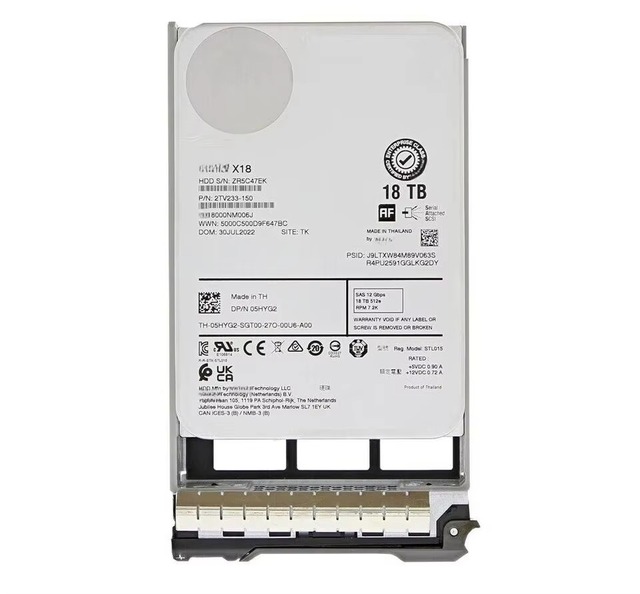 572FJ High Performance SATA 6Gb/s 3.5\" HDD Hard Drive 18TB 7200RPM Internal New Bulk Package for Server Application