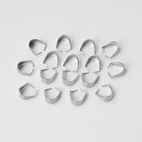 Attaches de pendentif en acier inoxydable argenté et doré pour chaînes de 10 mm, connecteurs de colliers et bracelets, apprêts de bijoux