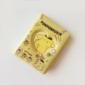 DL2755 Kawaii 3 Ring Binder Photo Album Mini 3 Inch Photocard Collect Book Holder with Key Chain Pendant