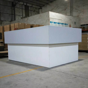 Bàn tiếp tân văn phòng cao cấp, bàn tiếp tân thương mại dài, bàn tiếp tân hiện đại màu trắng, bàn tiếp tân hình chữ L cho khách sạn, bàn tiếp tân cho tiệm làm đẹp - Product Image 2