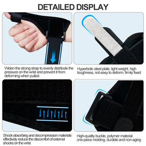 FSPG Tunnel & Trigger Finger Inmovilizer Correa de muñeca ajustable Thumb Spica Férula Thumb Brace para aliviar el dolor - Product Image 6