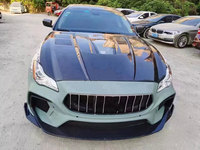 Capot en fibre de carbone pour Maserati Quattroporte, capot avant transparent pour voiture, en parfait état et vis incluses