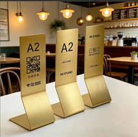 Support de numéro de table personnalisé en acier inoxydable pour restaurant, comptoir, identification en métal, logo, petites quantités acceptées