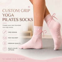 Chaussettes de yoga en coton de haute qualité OEM/ODM pour femme, antidérapantes, confortables, avec semelle en tissu éponge, idéales pour le Pilates au printemps