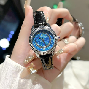 Reloj de Pulsera de Acero Inoxidable de Lujo para Mujer con Esfera Azul Cielo Estrellado, Ancho de Correa de 20 mm, para Estudiantes y Damas - Product Image 4