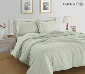 100% ऑर्गेनिक कॉटन शीट सेट शुद्ध लंबी स्टेपल पर्केल बुनाई वाली मुलायम बिस्तर शीट, बिस्तर पर सांस लेने योग्य गद्दे के लिए - Product Image 5