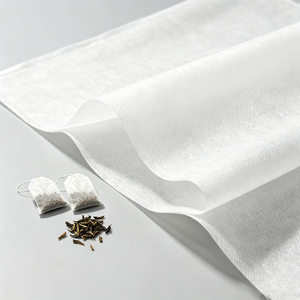 Rollo de tela no tejida de PP virgen spunbond de grado alimenticio, material no tejido con filtro de microporos para bolsas de té y filtro de especias - Product Image 1