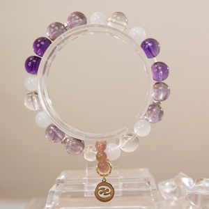 Pulsera de Cuentas de Cristal de Colores para Mujer, Directo de Fábrica, Cuarzo de la Suerte, Metafísica, Curación, Pulseras Elásticas - Product Image 5