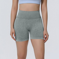 CIYING En gros Leggings et shorts de yoga sans couture pour femmes, effet délavé, taille haute, effet ventre plat, froncé aux fesses, pour l'entraînement