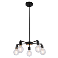 Luminaire suspendu linéaire moderne noir ETL pour intérieur, lampe, éclairage, boule de verre, luminaires, lustre LED pour la maison, l'hôtel, le bar, le restaurant