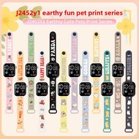 Jam Tangan Sport Kasual Digital Motif Kartun Hewan Grosir Pabrik 2026 Tali Plastik Lucu Hadiah untuk Pelajar Anak Laki-laki Perempuan