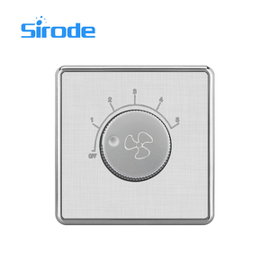 Sirode <span class=keywords><strong>T4</strong></span> série britannique Standard moderne luxe argenté couleur PC plaque 20A DP interrupteur avec néon électrique interrupteurs muraux pour la maison - Product Image 3