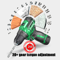 Perceuse sans fil LAOA 16V, tournevis électrique sans balais, mini batterie lithium-ion DC 2000mAh, vitesse variable OEM, couple maximal 40N.m