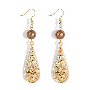 Orecchini pendenti <span class=keywords><strong>con</strong></span> <span class=keywords><strong>collana</strong></span> di <span class=keywords><strong>perle</strong></span> scavate <span class=keywords><strong>con</strong></span> gocce d'acqua Hawaii tropicali direttamente dai produttori - Product Image 3