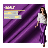 Tissu 100% Polyester Satin Platine Imitation Acétate Brillant Anti-Plis pour Robe Femme, Qipao, Blazer, Chemise – Vêtement de Luxe Tendance