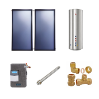 Système de chauffe-eau solaire à plaque plate pressurisé 300L, directement de l'usine OEM/ODM, pour usage extérieur et hôtelier, eau chaude domestique