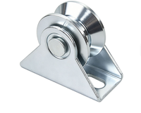 Roue de portail coulissant en acier contemporain, galvanisée, à rainures en V, Y, U, épaisseur 3 mm, faible bruit, design moderne pour application sur porte