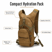 Sac à dos d'hydratation grande capacité 20L pour le cyclisme, la randonnée, la course à pied, l'escalade, les sports de plein air, gilet de sport mains libres