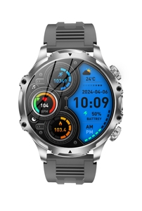 Reloj inteligente DF AK75 con linterna, pantalla grande de 1,9 pulgadas, llamada, frecuencia cardíaca, reloj inteligente deportivo para hombres, conteo de pasos - Product Image 2