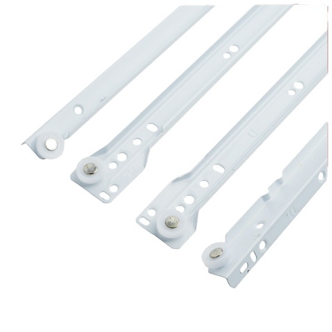 Modern Design White FGV Type Drawer Slide Powder Coated Roller with Drawer Runner for Kitchen Dining Gym Bedroom Bathroom