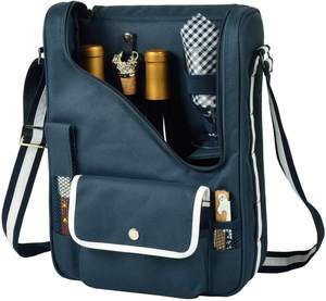 Bolsa Enfriadora de Vino para 2 Botellas, Venta al por Mayor de Fábrica, Bolsa de Transporte de Vino Aislada de Poliéster a Prueba de Fugas - Product Image 1