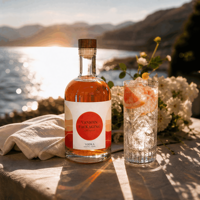Botol Minuman Keras Kaca Bening 750ml Label Kustom, Botol Anggur Kaca Kosong untuk Vodka Whiskey Brandy