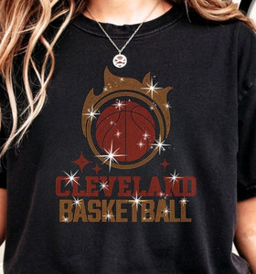 Patch thermocollant en strass personnalisé pour les fans des Cleveland Cavaliers, design en cristal de verre, style bling-bling. - Product Image 3