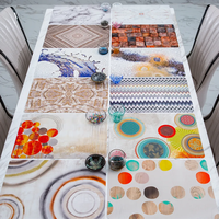 Mingtai Pvc vinyle Table basse tapis napperons personnalisable personnalité impression cuisine tapis et tampons en plastique Rectangle