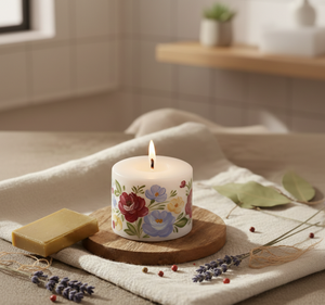 Vela de Parafina Artesanal Ecológica (3x3) para Celebrar Navidad, Cumpleaños, con Alegría y Magia, No Tóxica, de Combustión Lenta, para el Hogar - Product Image 3