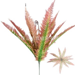 Plante artificielle de fougère Greenway, 11 feuilles, 56 cm, couleurs d'automne, simulation de décoration pour l'aménagement paysager - Product Image 2