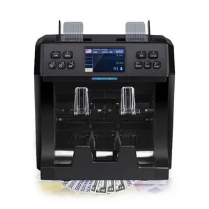 China Supplier 2 Pocket CIS Fitness Cash Sorter Value mixed denomination value counter Banknote Sorting Machines