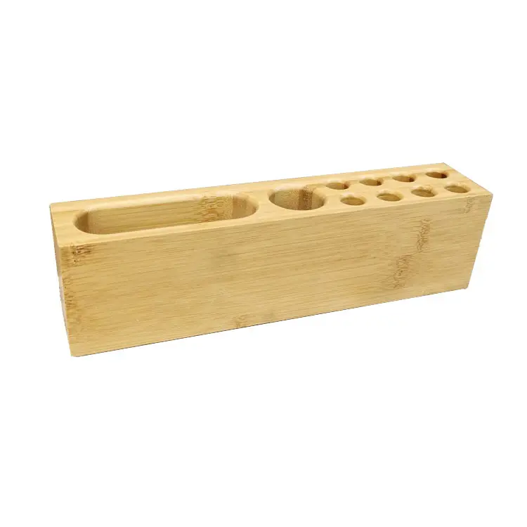 Bamboo pen holder storage simple creative pen holder business card storage box wholesale car